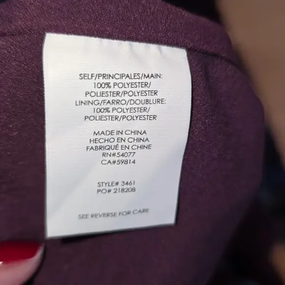 Cabi TREASURE Women 8 Purple Paisley Sleeveless Midi Dress - Picture 11 of 11